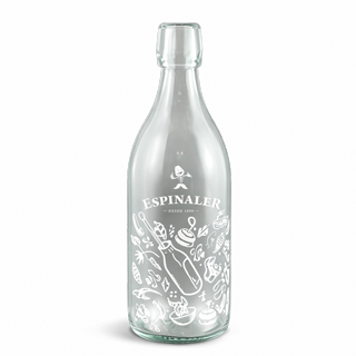 El arte de la línea: Serigrafía en una tinta que transforma la botella de Vermut Espinaler