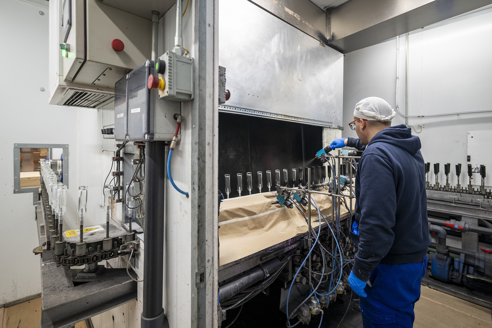 Detail of perfumery screen printing